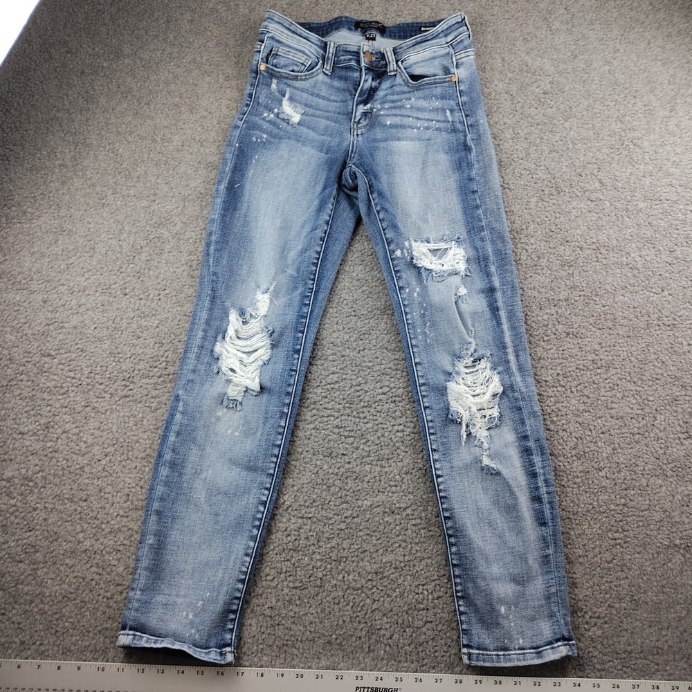 Judy Blue Jeans Boyfriend Fit 5/27 High Waisted Blue Denim Stretch W29 x L29.5